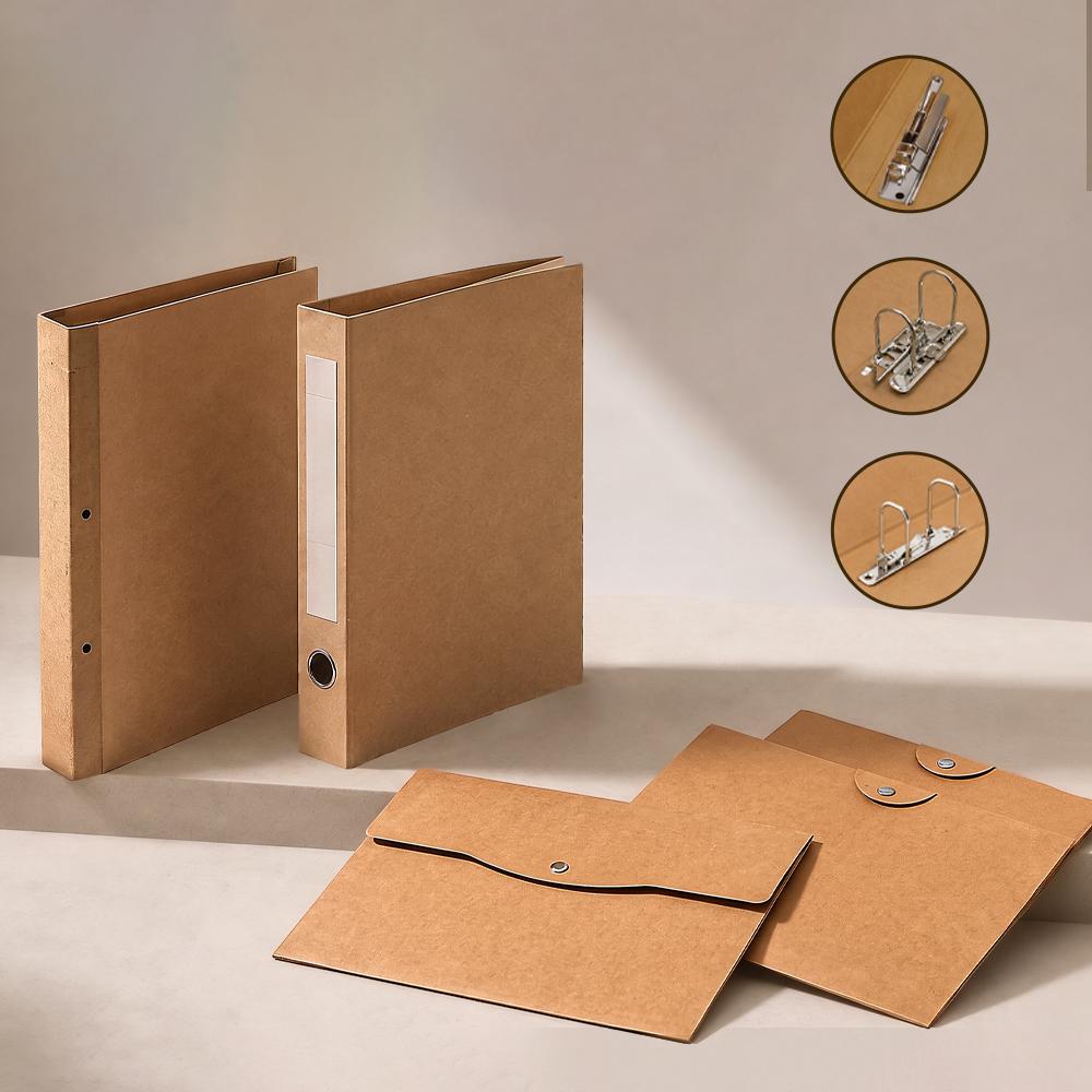 Durable kraft box files made from heavy-duty brown board