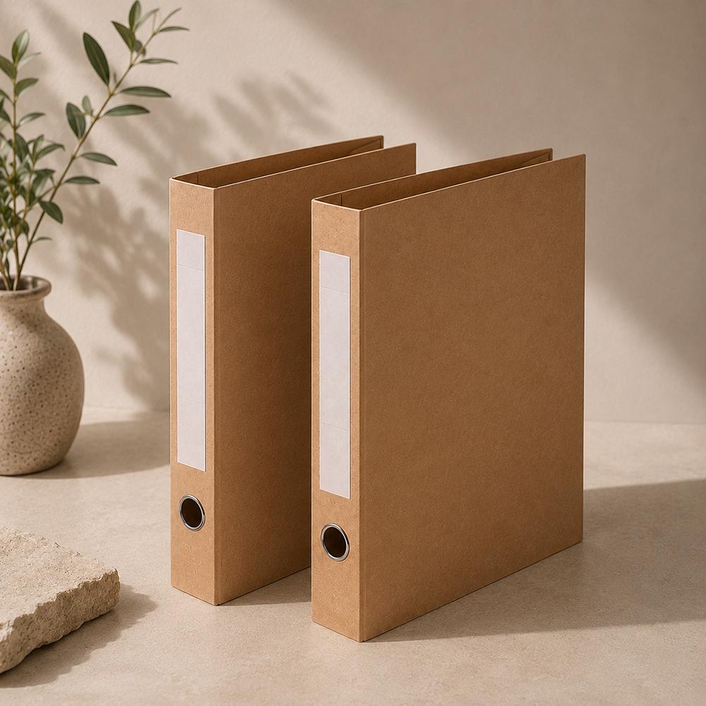 Durable kraft box files made from heavy-duty brown board