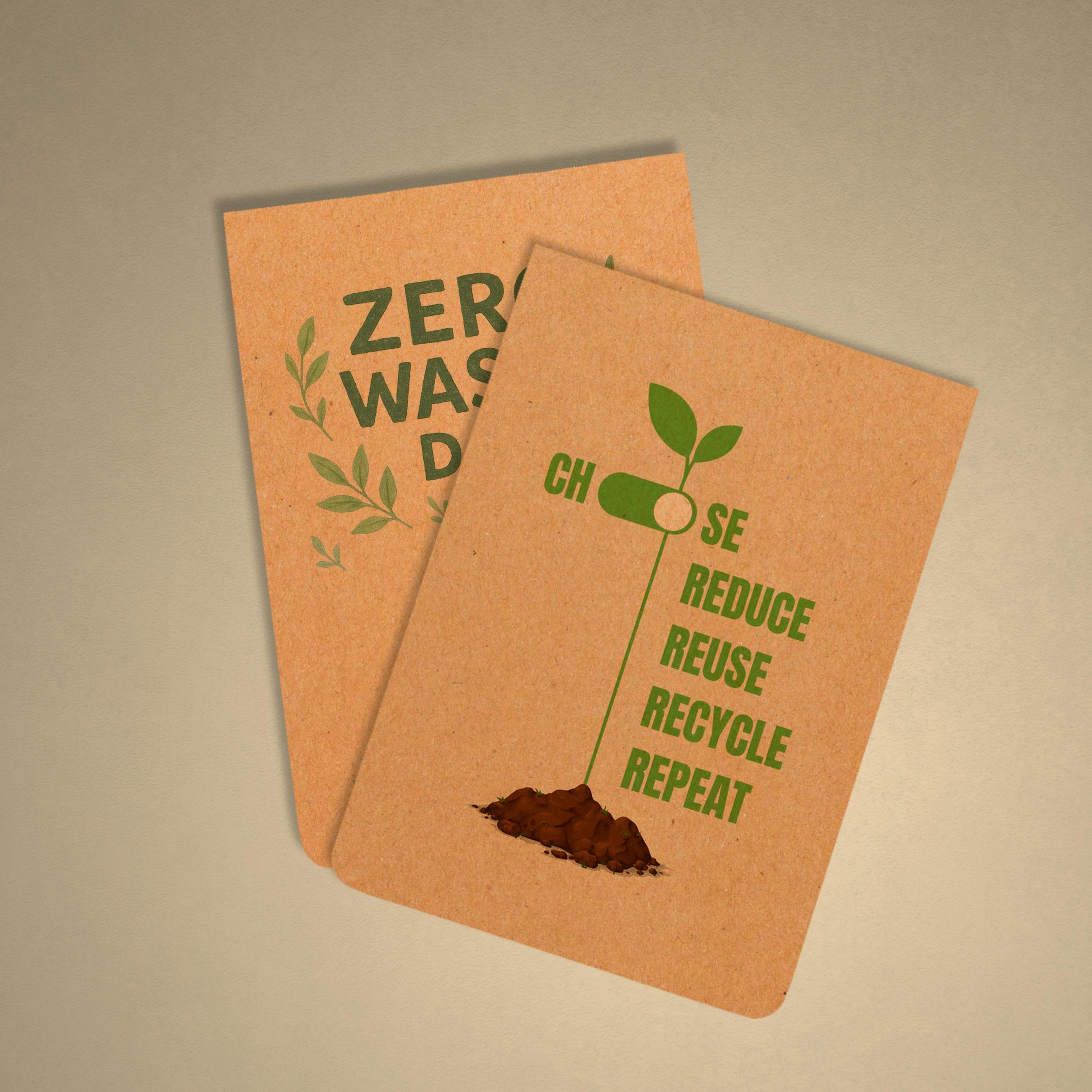 Kraft cover notebooks with recycled pages