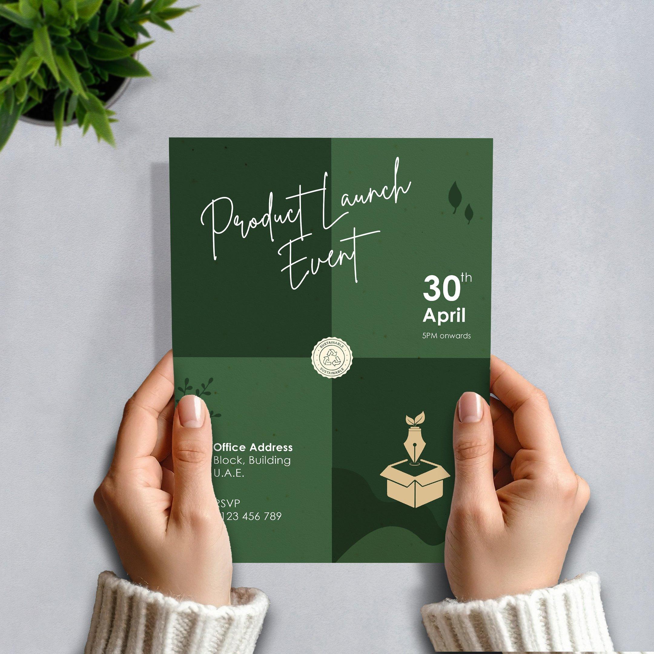 Seed paper invitation cards