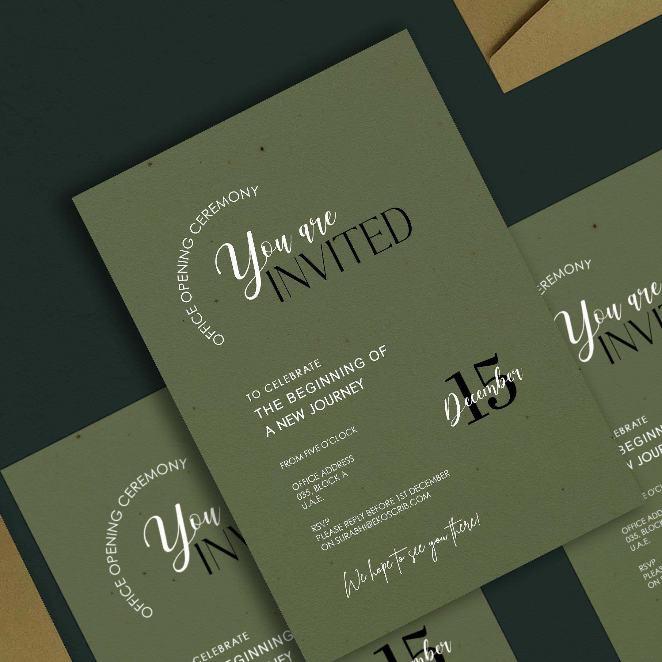 Seed paper invitation cards